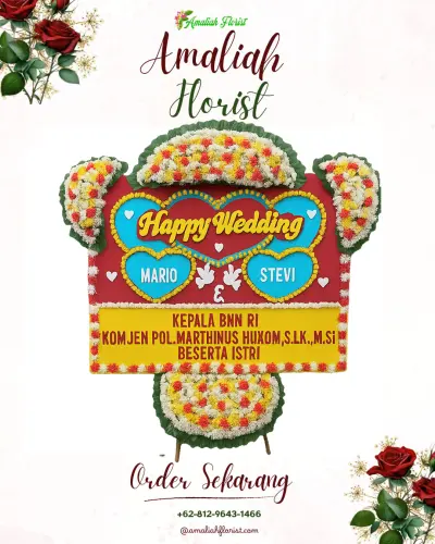 Karangan Papan Bunga Pernikahan di Kutuh